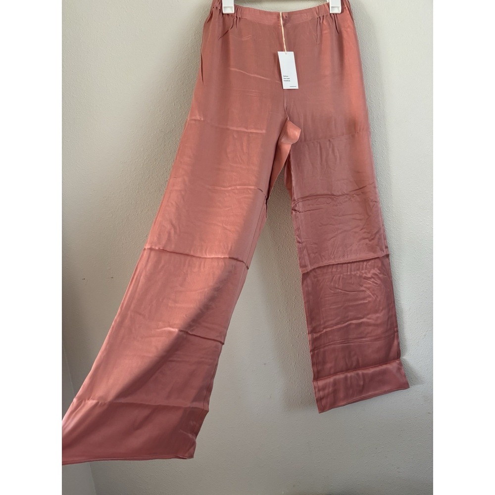 Haven Well Within Womens Satin Wide Leg Lounge Pants Pink Size S NWT - Picture 2 of 7